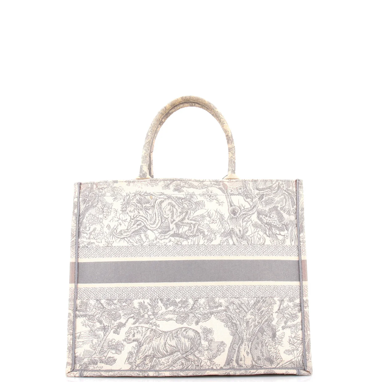 Book Tote Embroidered Canvas Large - Deep Luxury