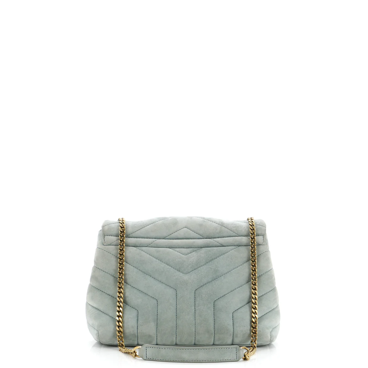 Loulou Shoulder Bag Matelasse Chevron Velvet Small - Deep Luxury