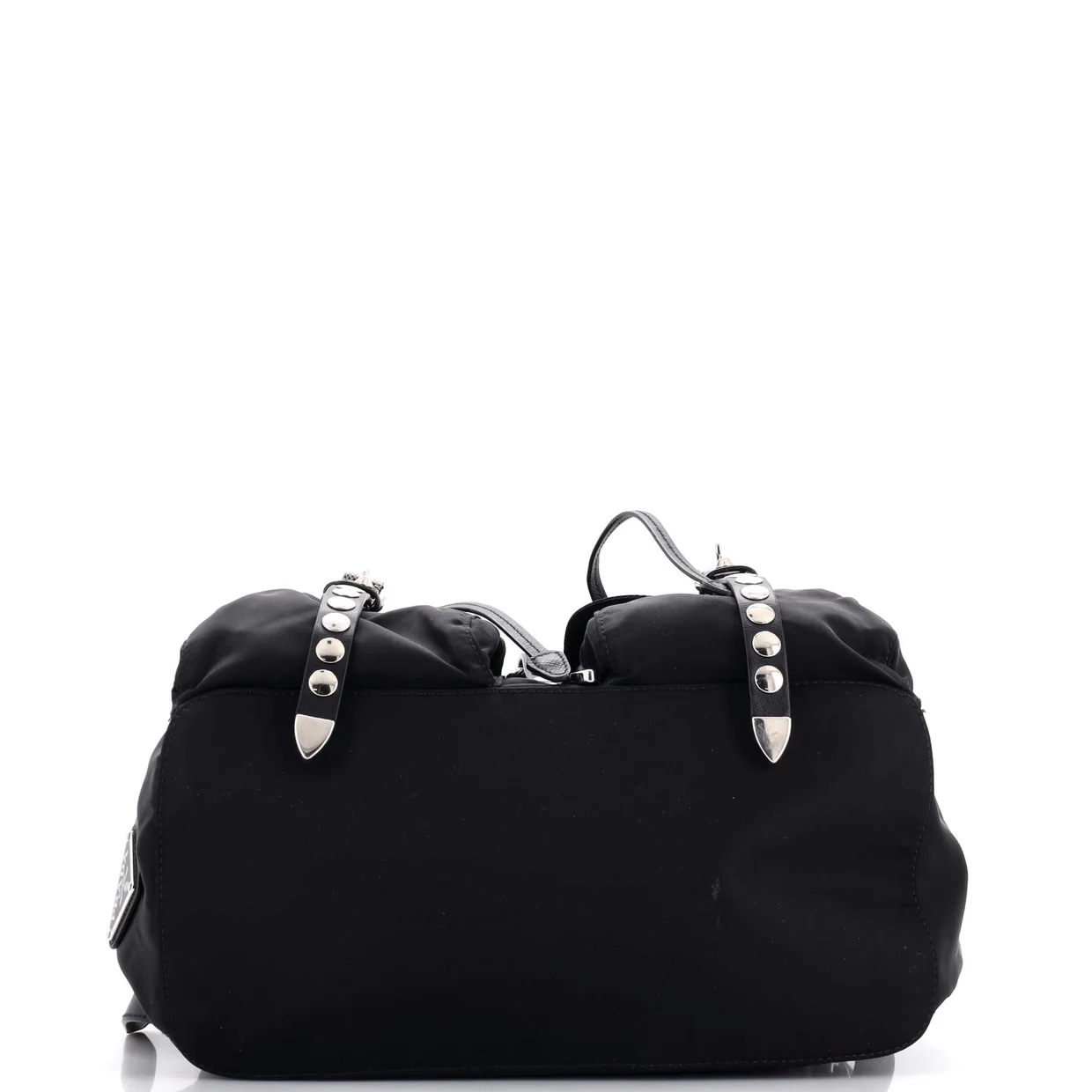New Vela Backpack Tessuto with Studded Leather - Deep Luxury