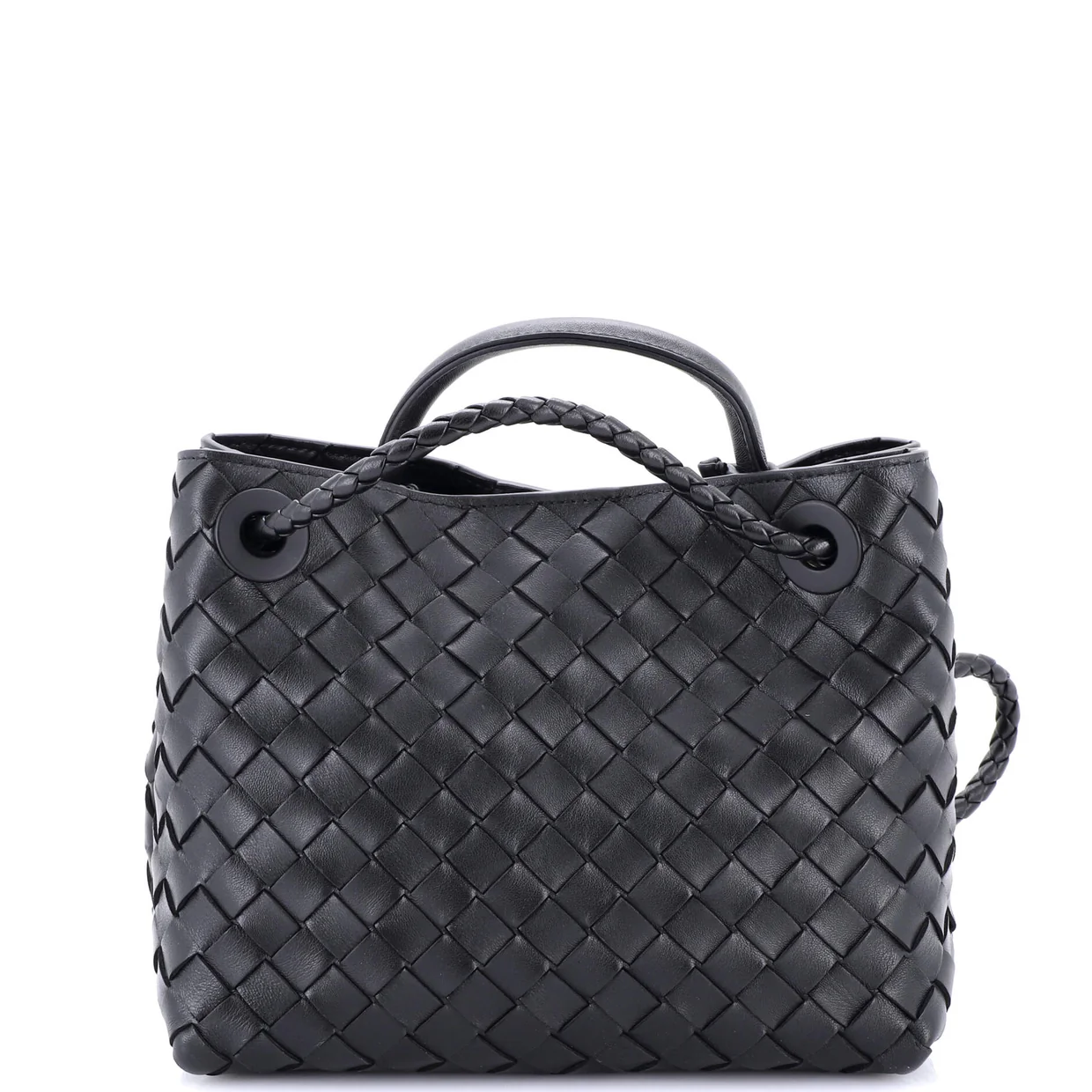 Andiamo Top Handle Bag Intrecciato Nappa Small - Deep Luxury