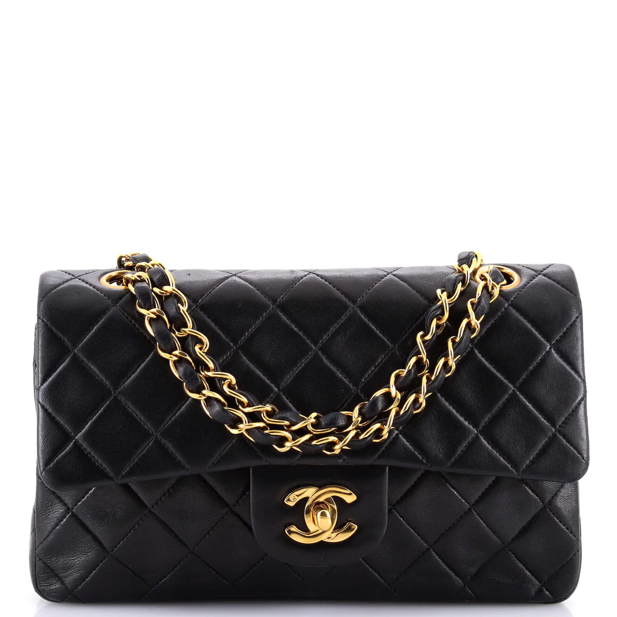 Vintage Classic Double Flap Bag Quilted Lambskin Small - Deep Luxury