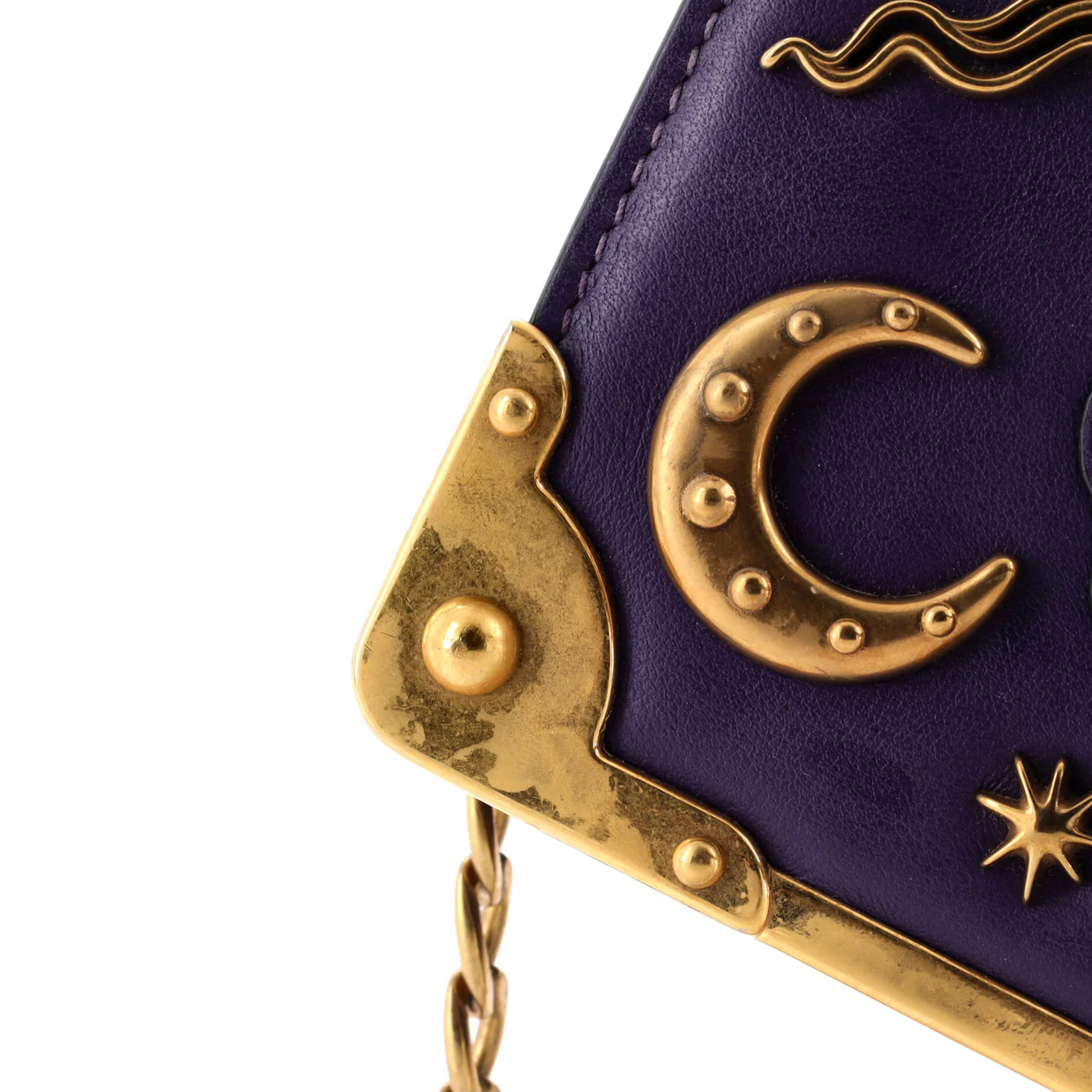Cahier Crossbody Bag Embellished Leather Small - Deep Luxury