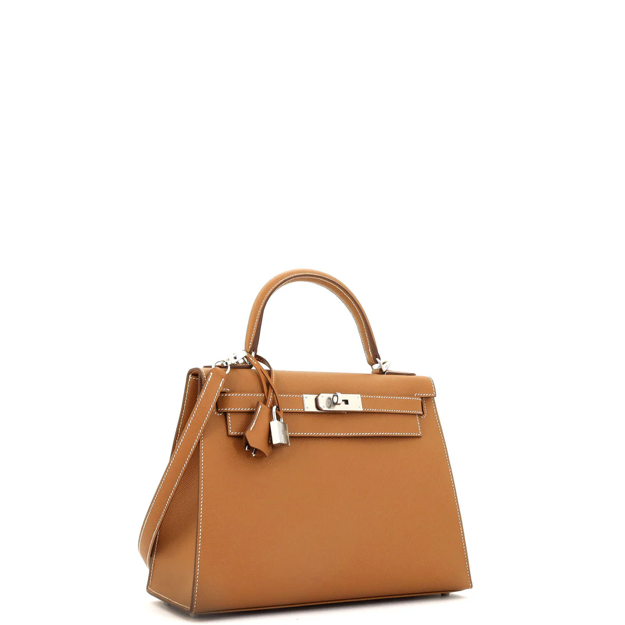 Kelly Handbag Gold Epsom with Palladium Hardware 28 - Deep Luxury