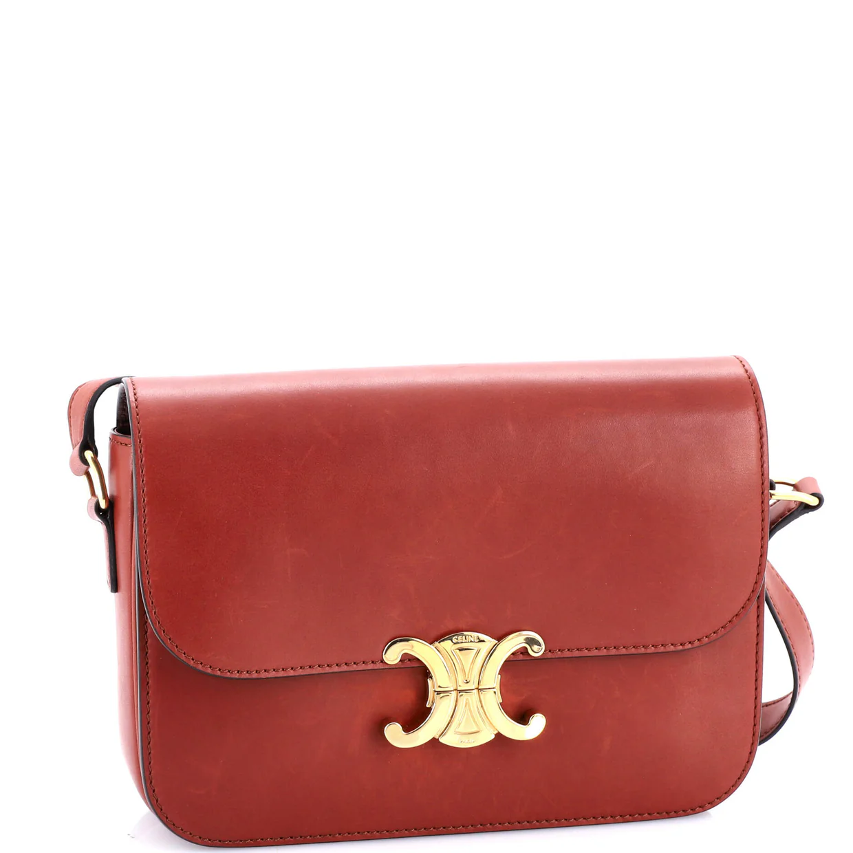 Triomphe Shoulder Bag Smooth Calfskin Medium - Deep Luxury