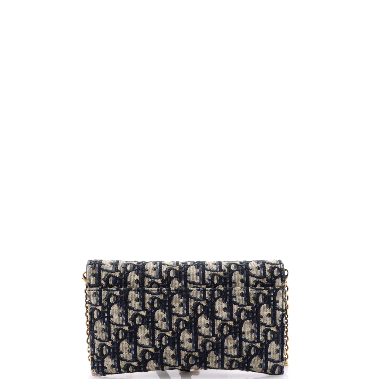 Saddle Chain Wallet Oblique Canvas - Deep Luxury