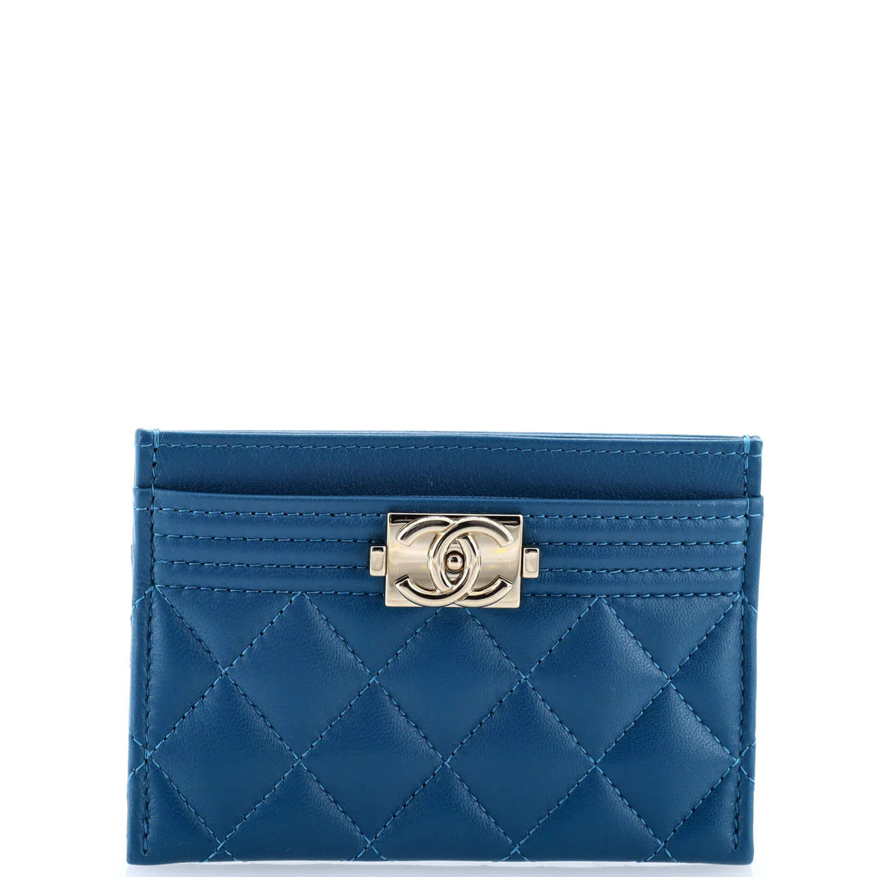 Boy Card Holder Quilted Lambskin - Deep Luxury