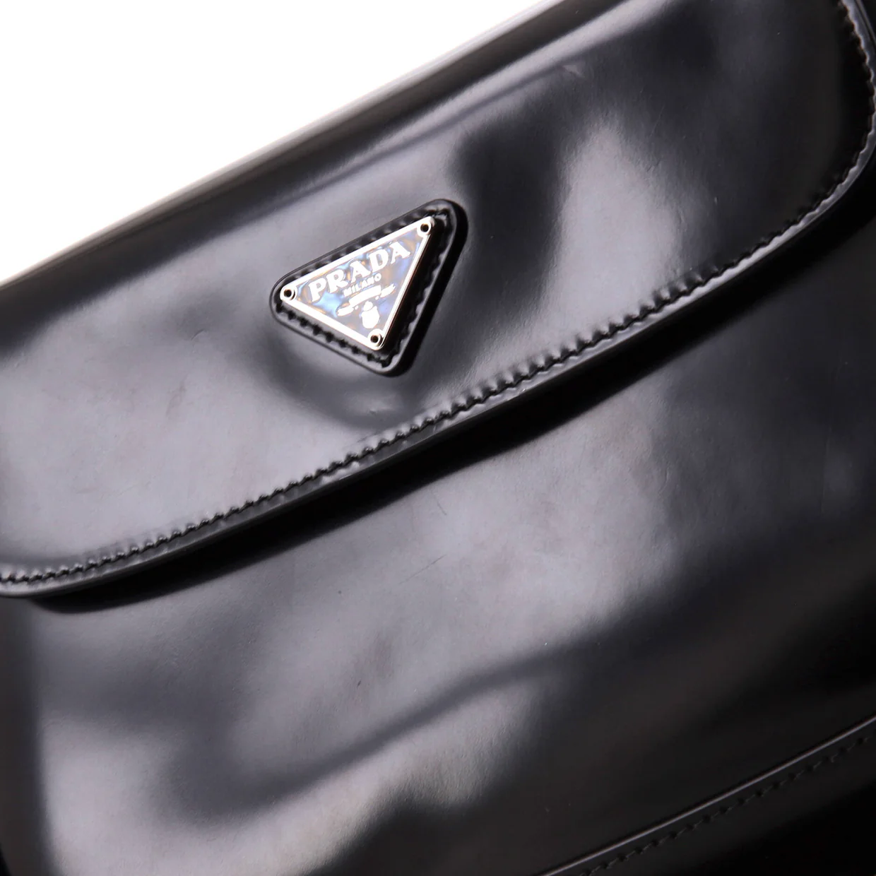 Cleo Flap Shoulder Bag Spazzolato Leather Small - Deep Luxury