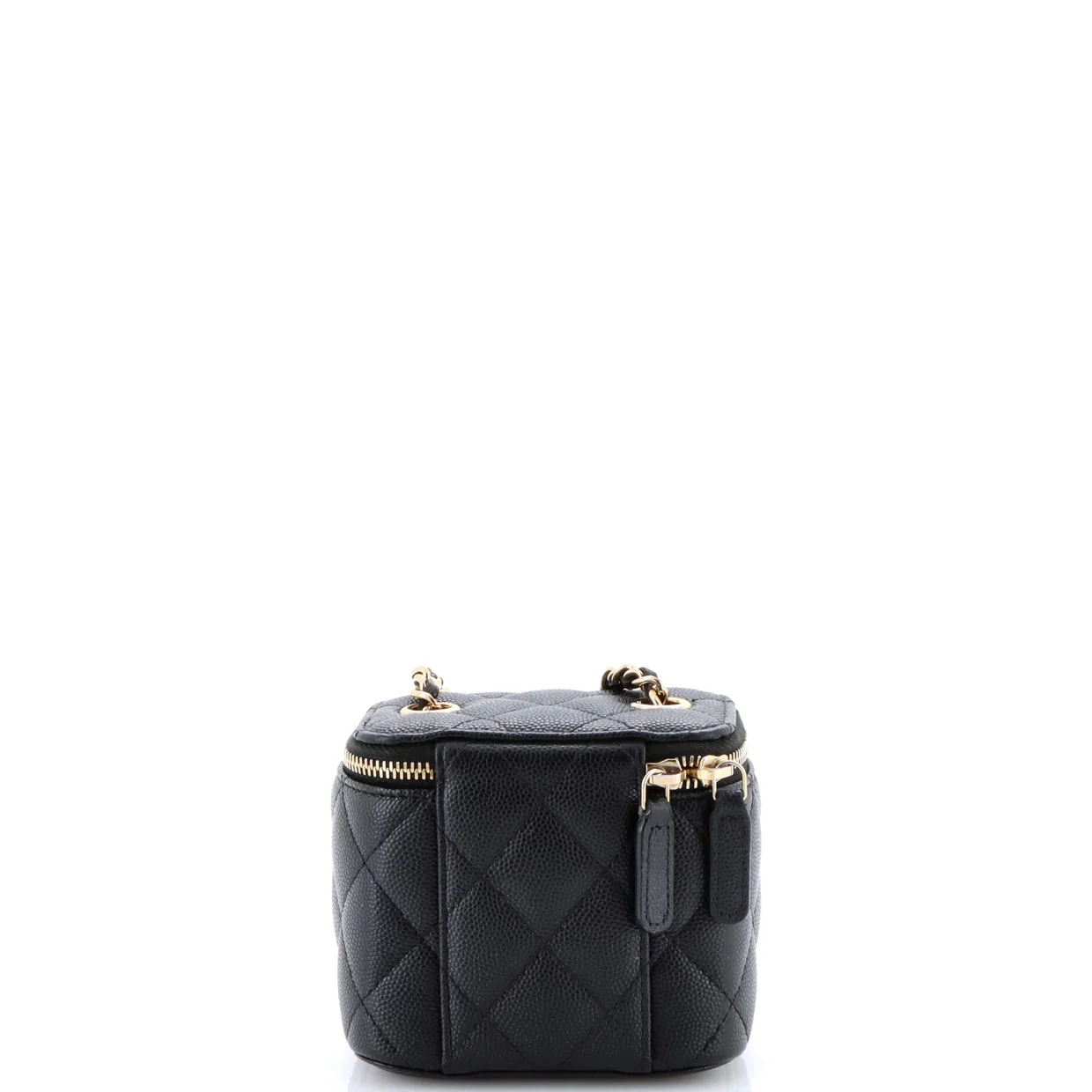 Classic Vanity Case with Chain Quilted Caviar Mini - Deep Luxury
