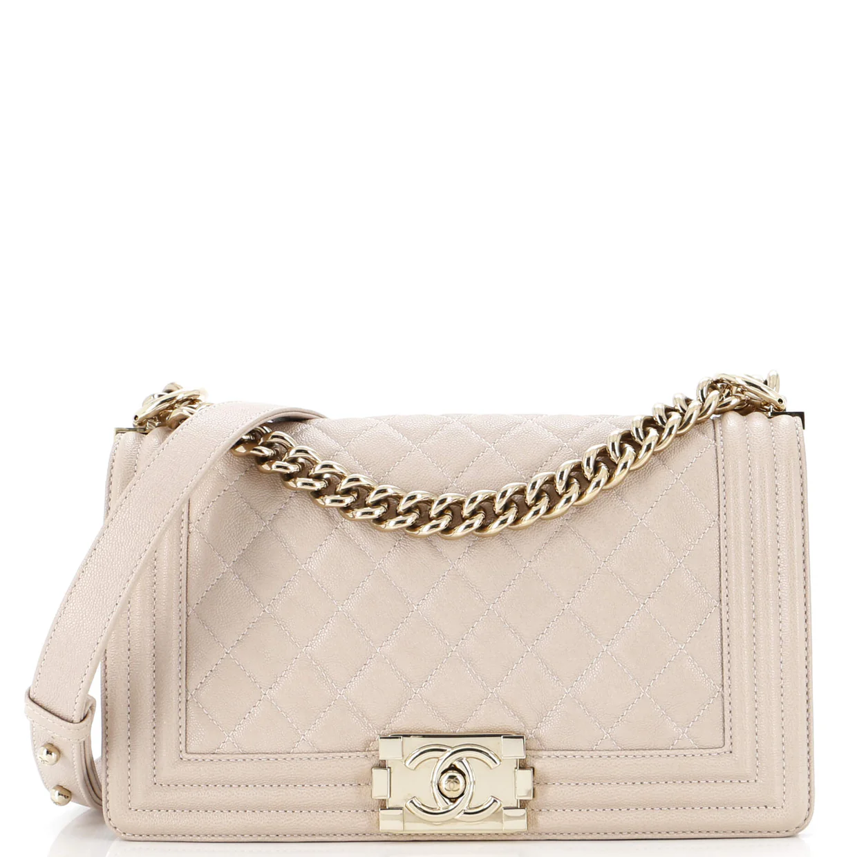 Boy Flap Bag Quilted Caviar Old Medium - Deep Luxury