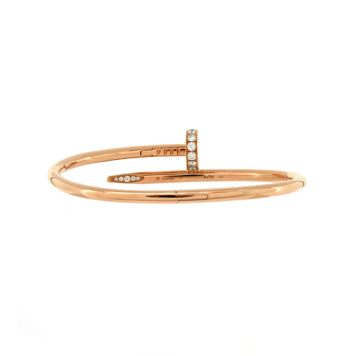 Juste un Clou Bracelet 18K Rose Gold with Diamonds Classic - Deep Luxury