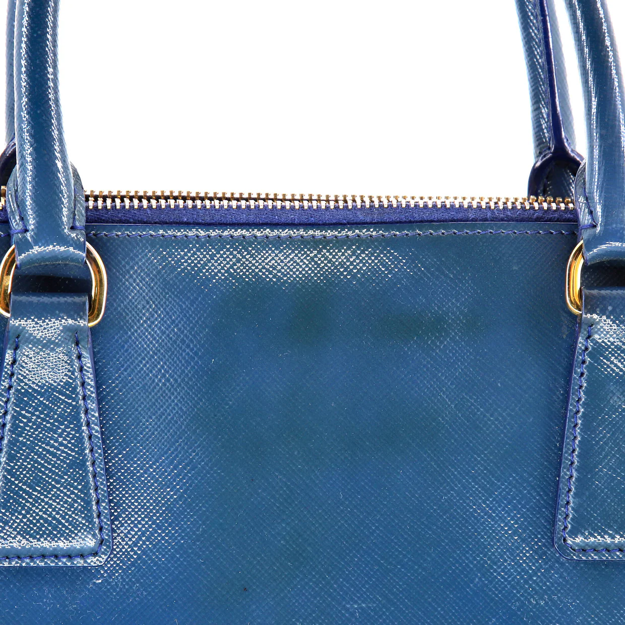Galleria Double Zip Tote Vernice Saffiano Leather Large - Deep Luxury