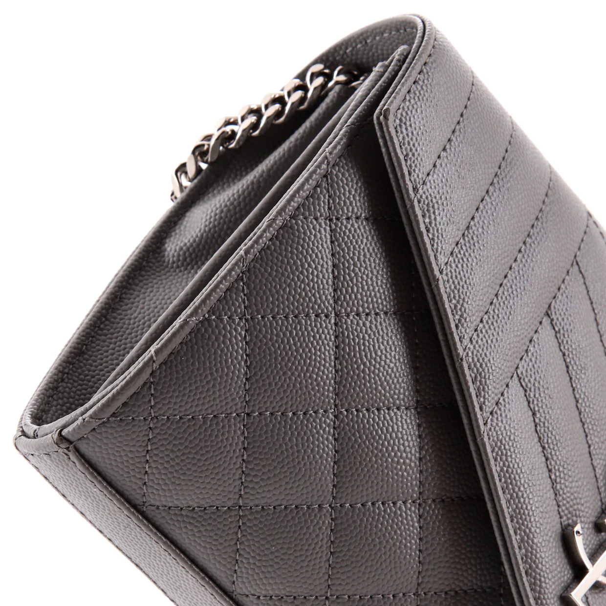 Classic Monogram Chain Wallet Mixed Matelasse Leather Medium - Deep Luxury