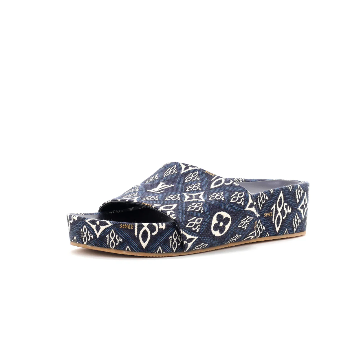 Women's Jumbo Flatform Mule Sandals Limited Edition Since 1854 Monogram Jacquard - Deep Luxury