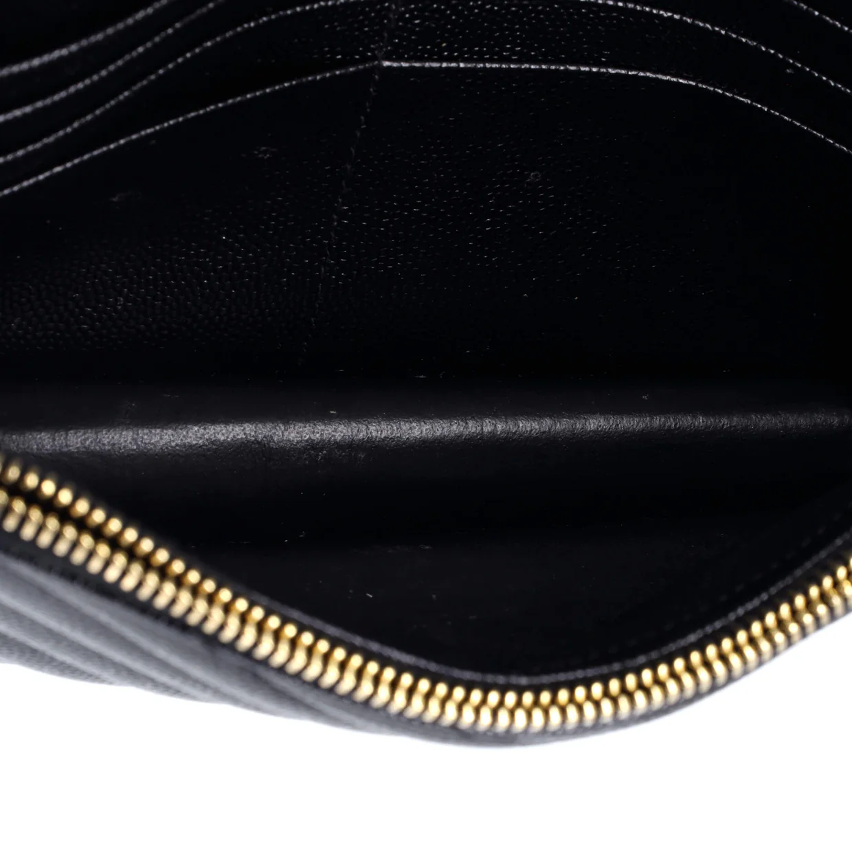 Classic Monogram Wallet on Chain Matelasse Chevron Leather Small - Deep Luxury