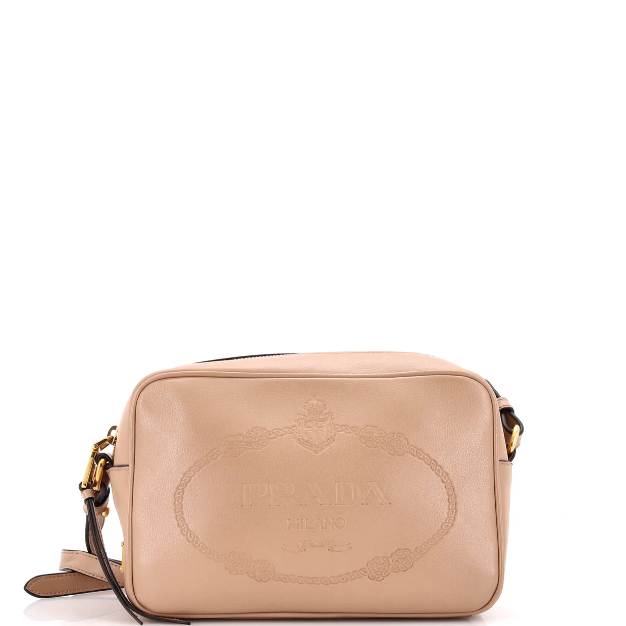 Logo Camera Bag Embossed Leather Small - Deep Luxury