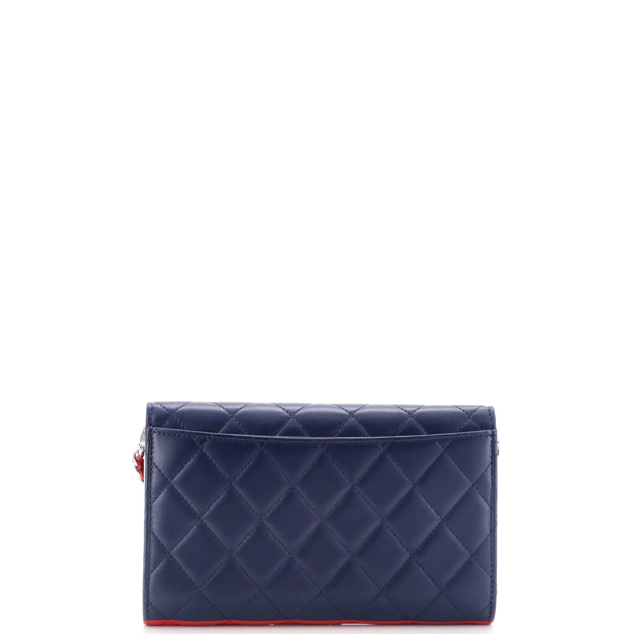 Wallet on Short Chain Quilted Lambskin - Deep Luxury