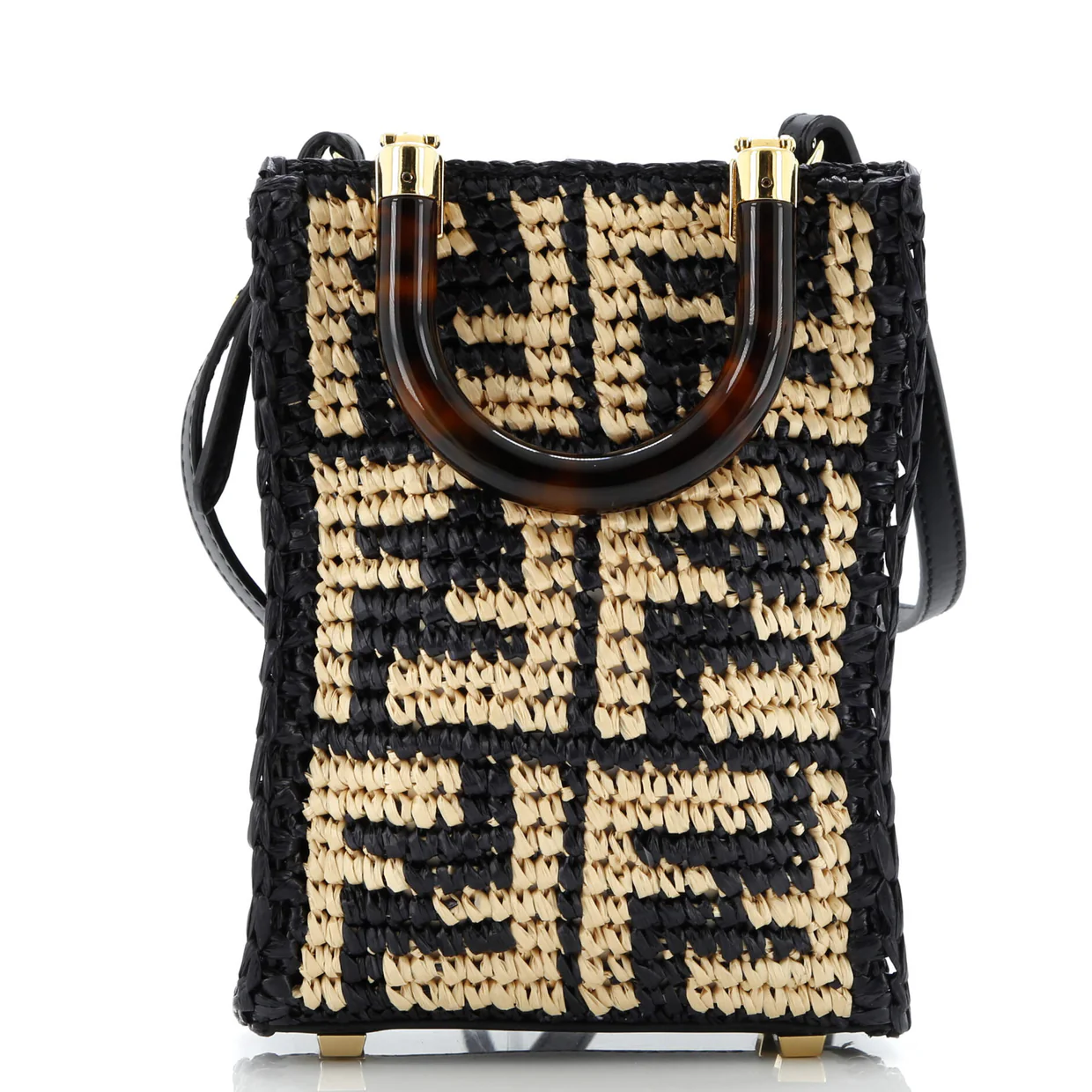 Sunshine Shopper Tote Zucca Raffia Mini - Deep Luxury