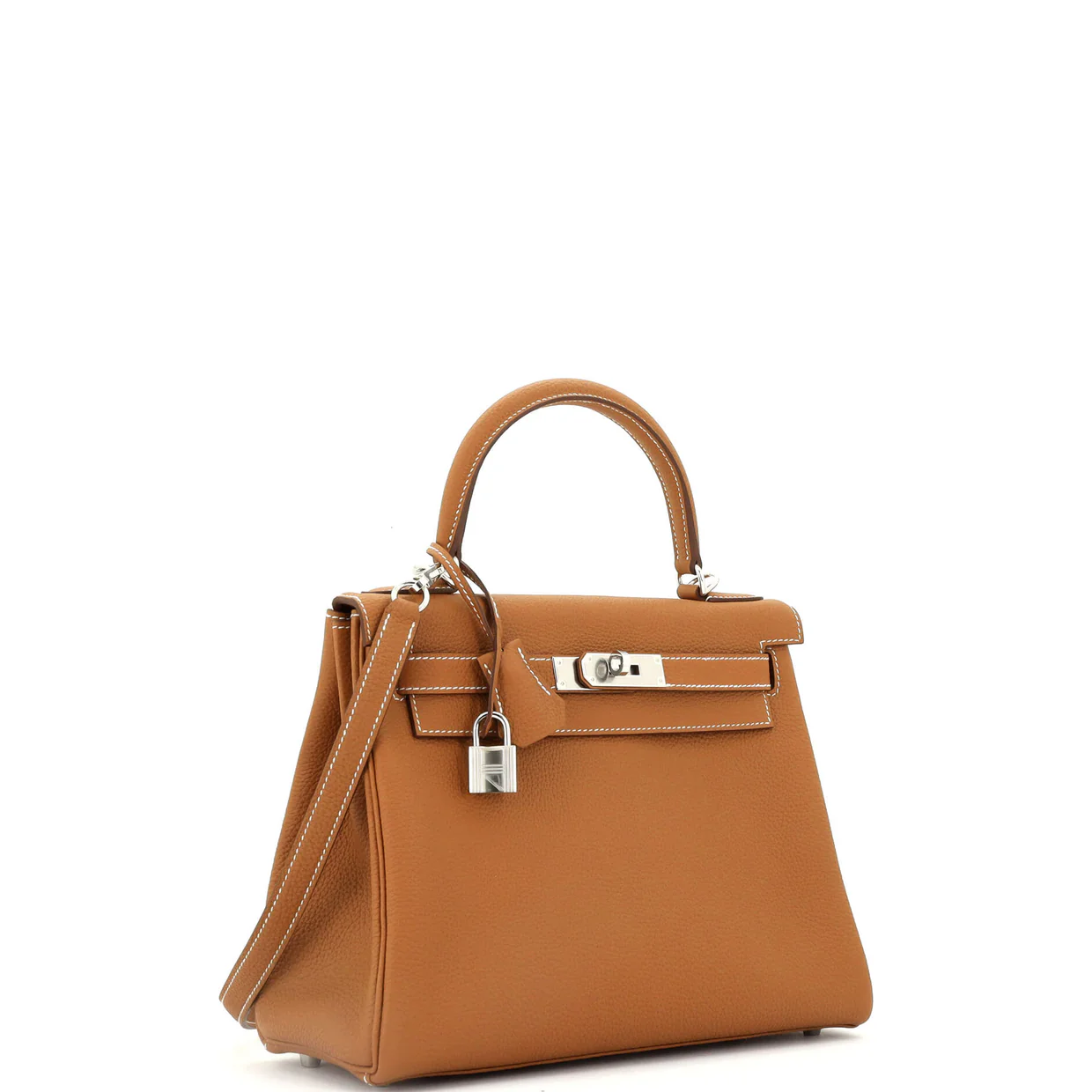 Kelly Handbag Gold Togo with Palladium Hardware 28 - Deep Luxury