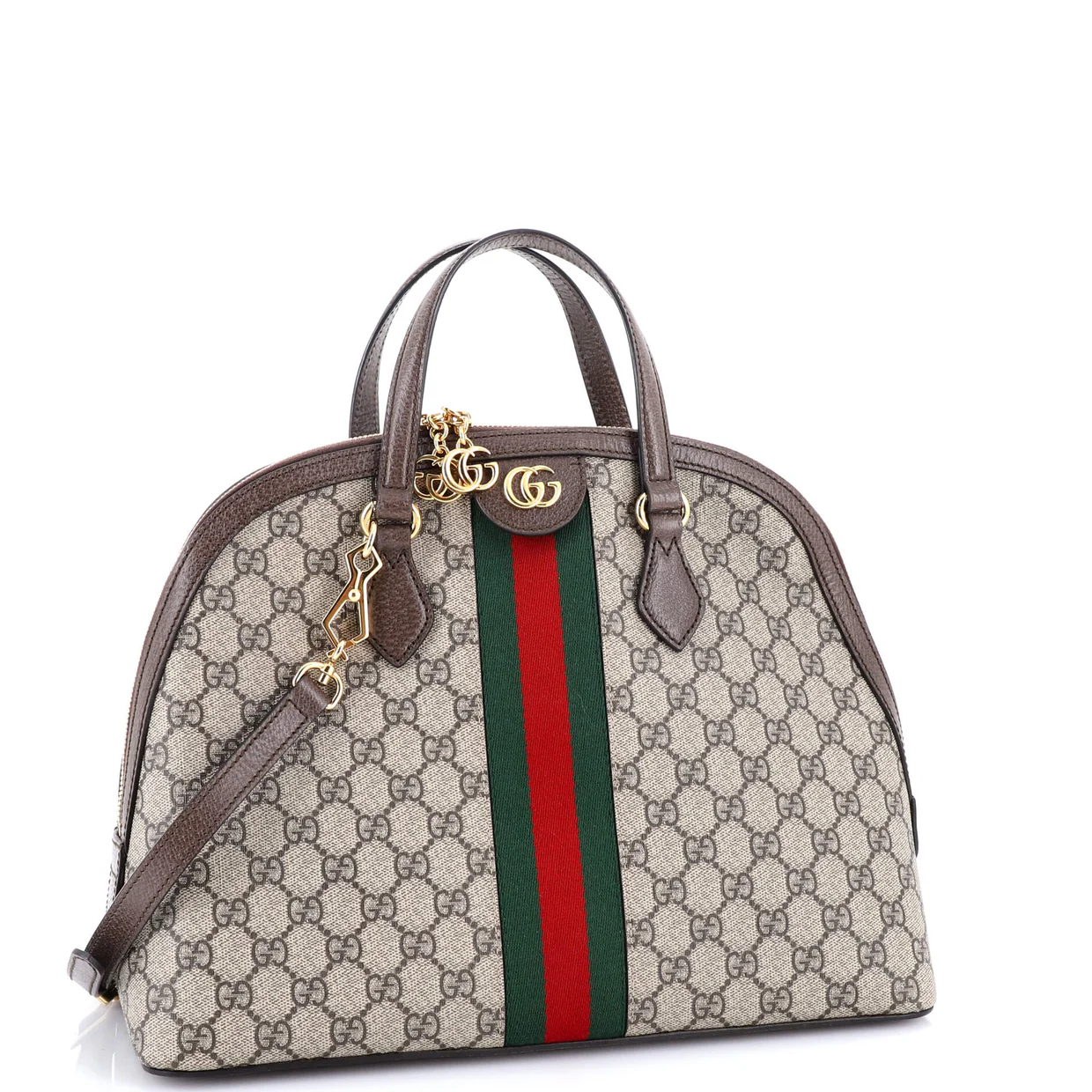 Ophidia Dome Top Handle Bag GG Coated Canvas Medium - Deep Luxury