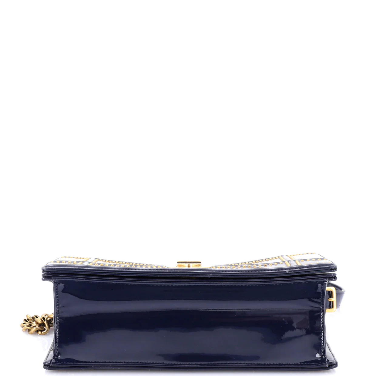 Diorama Flap Bag Studded Patent Medium - Deep Luxury