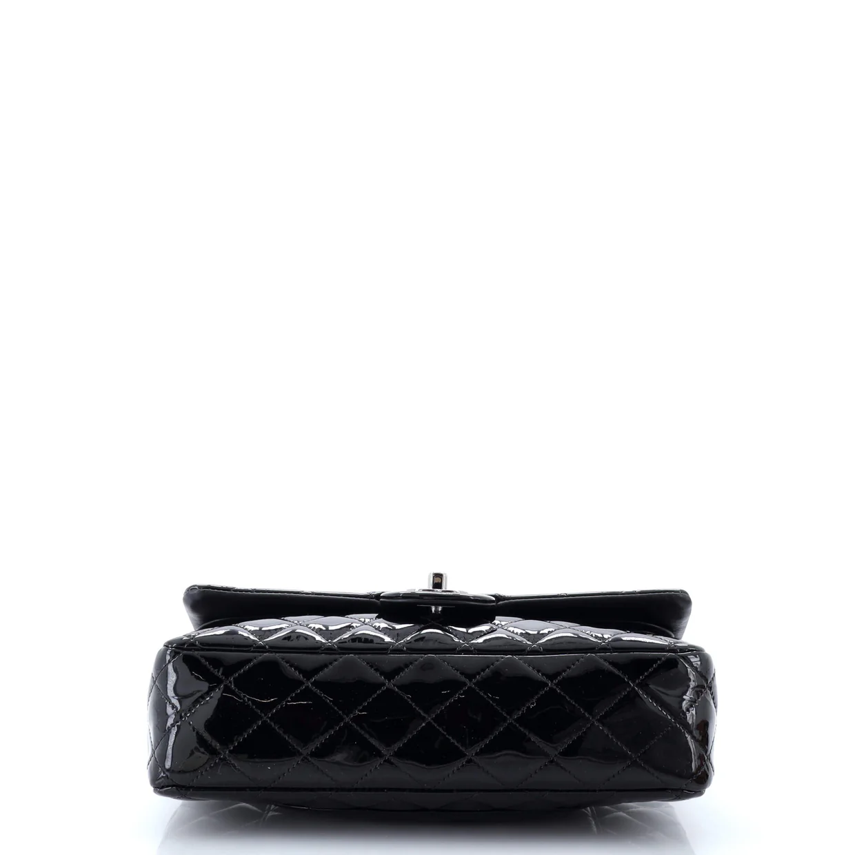 Classic Double Flap Bag Quilted Patent Medium - Deep Luxury