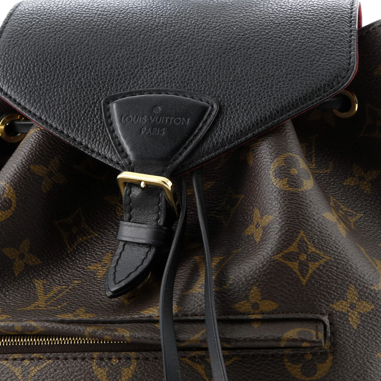 Montsouris NM Backpack Monogram Canvas with Leather PM - Deep Luxury