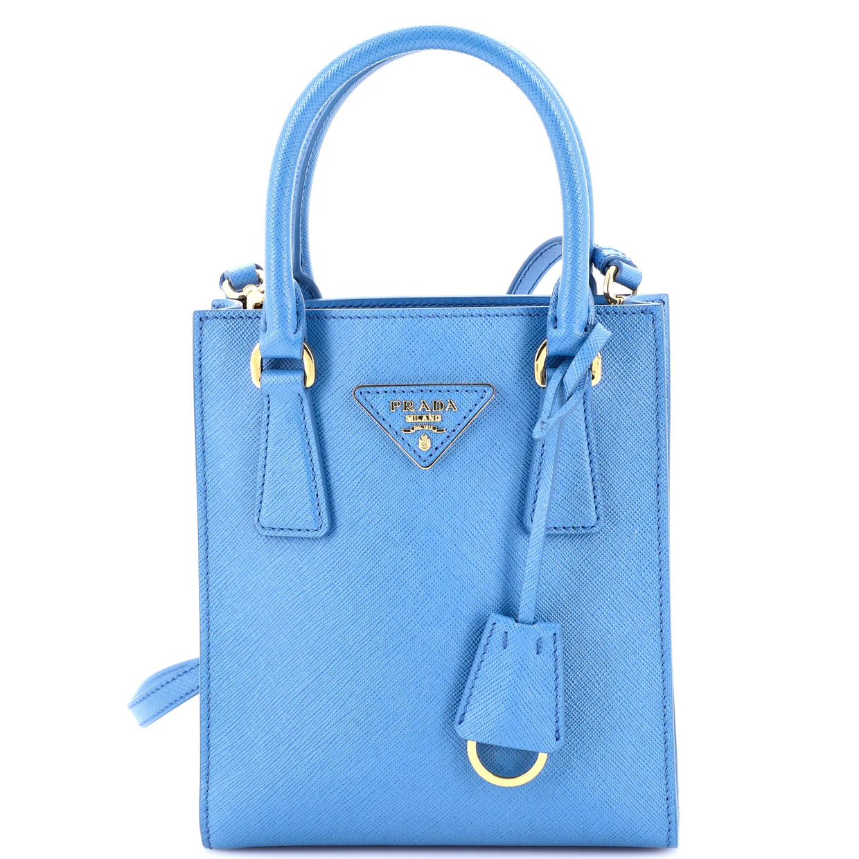 Convertible Open Tote Saffiano Leather Mini - Deep Luxury
