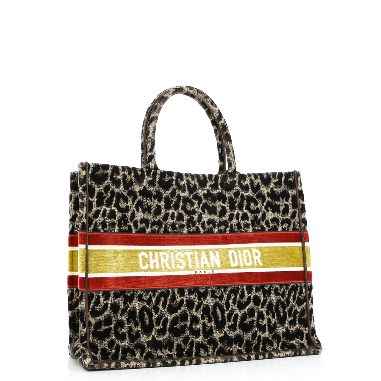 Book Tote Mizza Embroidered Canvas and Velvet Large - Deep Luxury