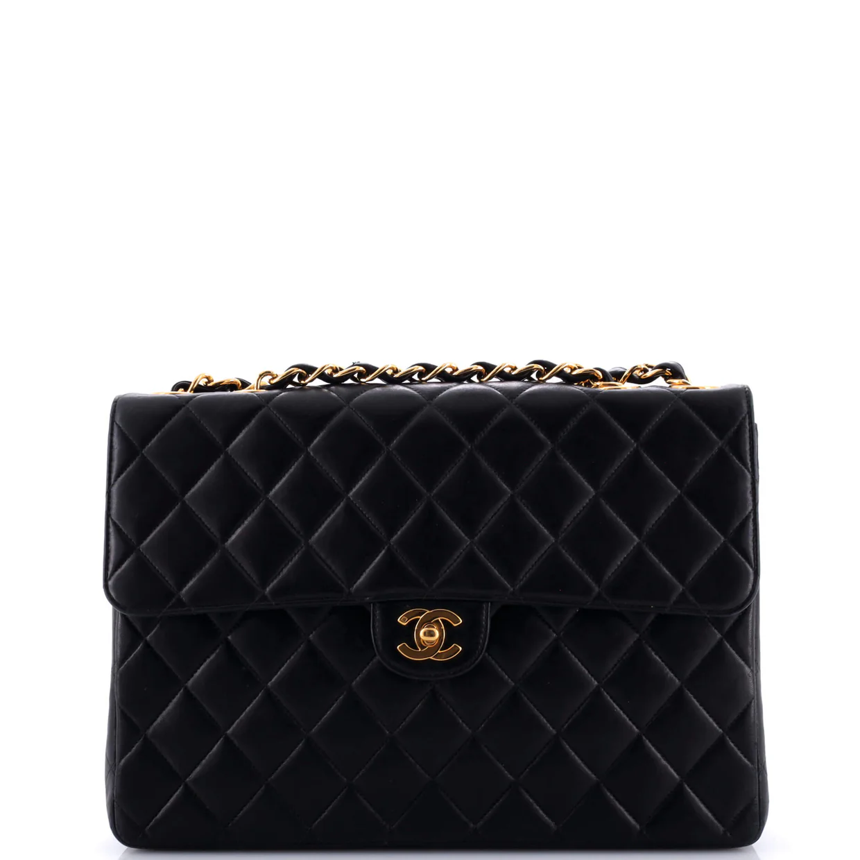 Vintage Classic Single Flap Bag Quilted Lambskin Jumbo - Deep Luxury