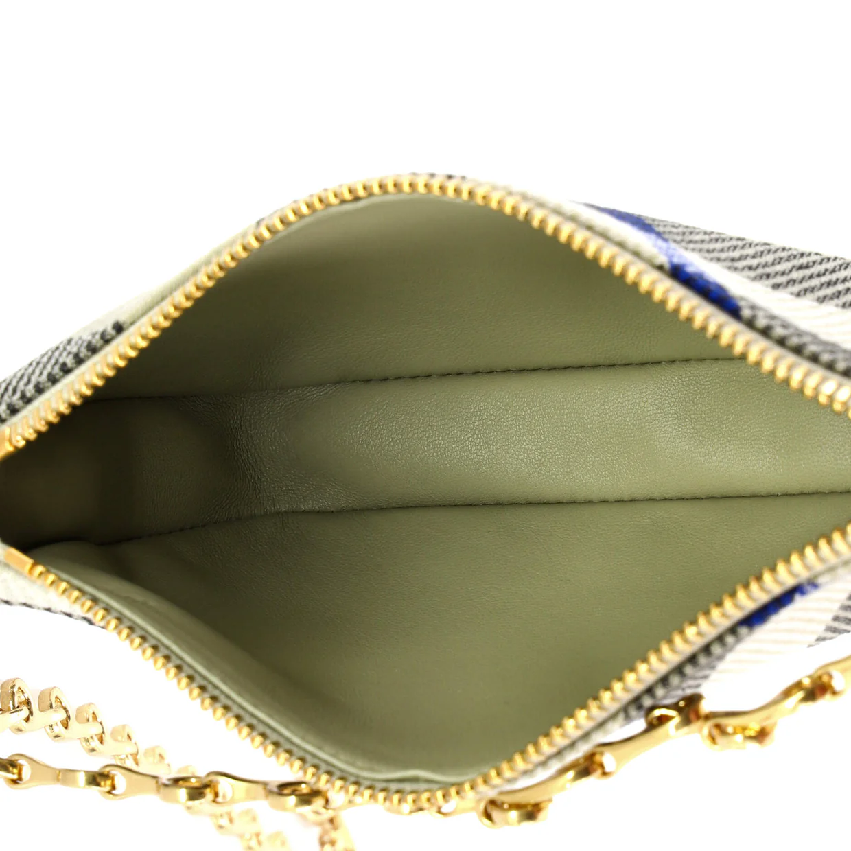 Shield Sling Shoulder Bag Check Canvas and Leather Mini - Deep Luxury