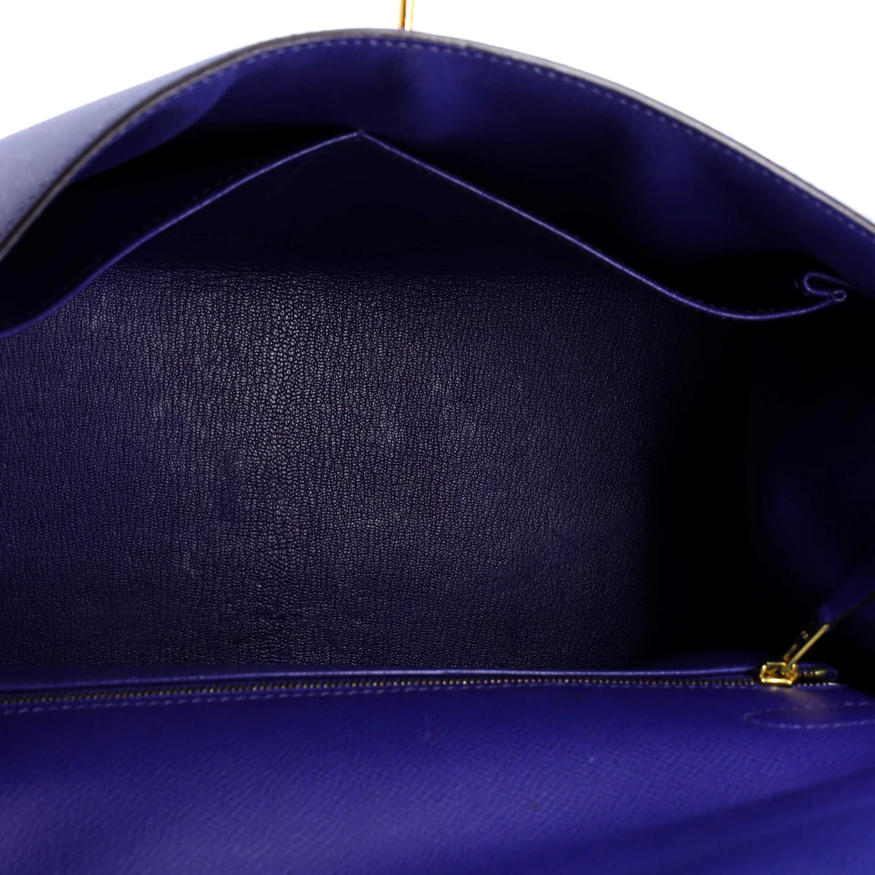 Kelly Handbag Bleu Electrique Epsom with Gold Hardware 32 - Deep Luxury