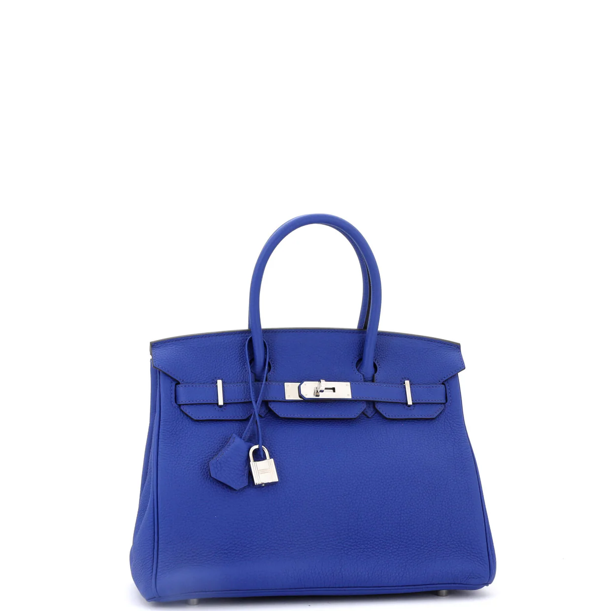 Birkin Handbag Bleu Electrique Togo with Palladium Hardware 30 - Deep Luxury