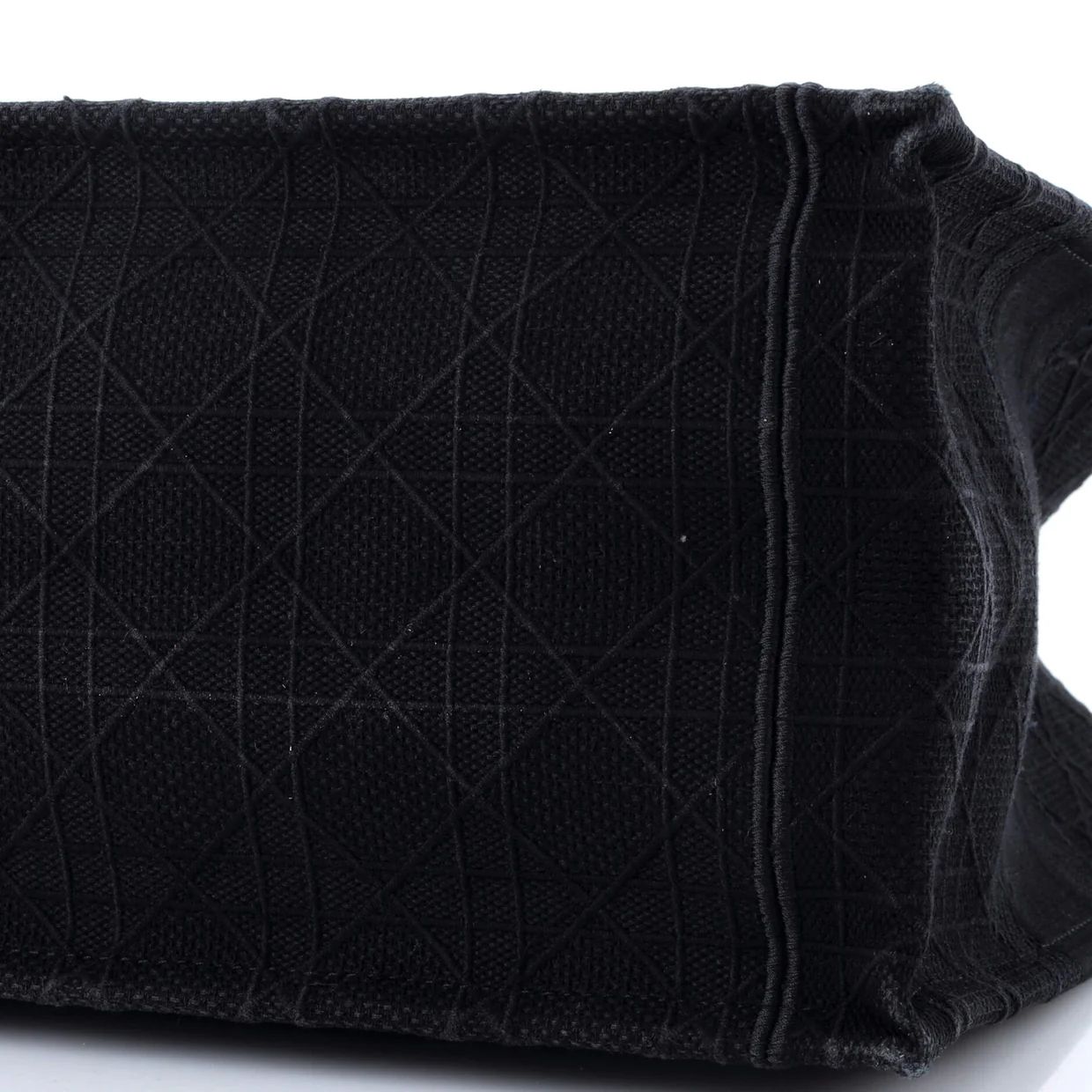 Book Tote Cannage Embroidered Canvas Medium - Deep Luxury