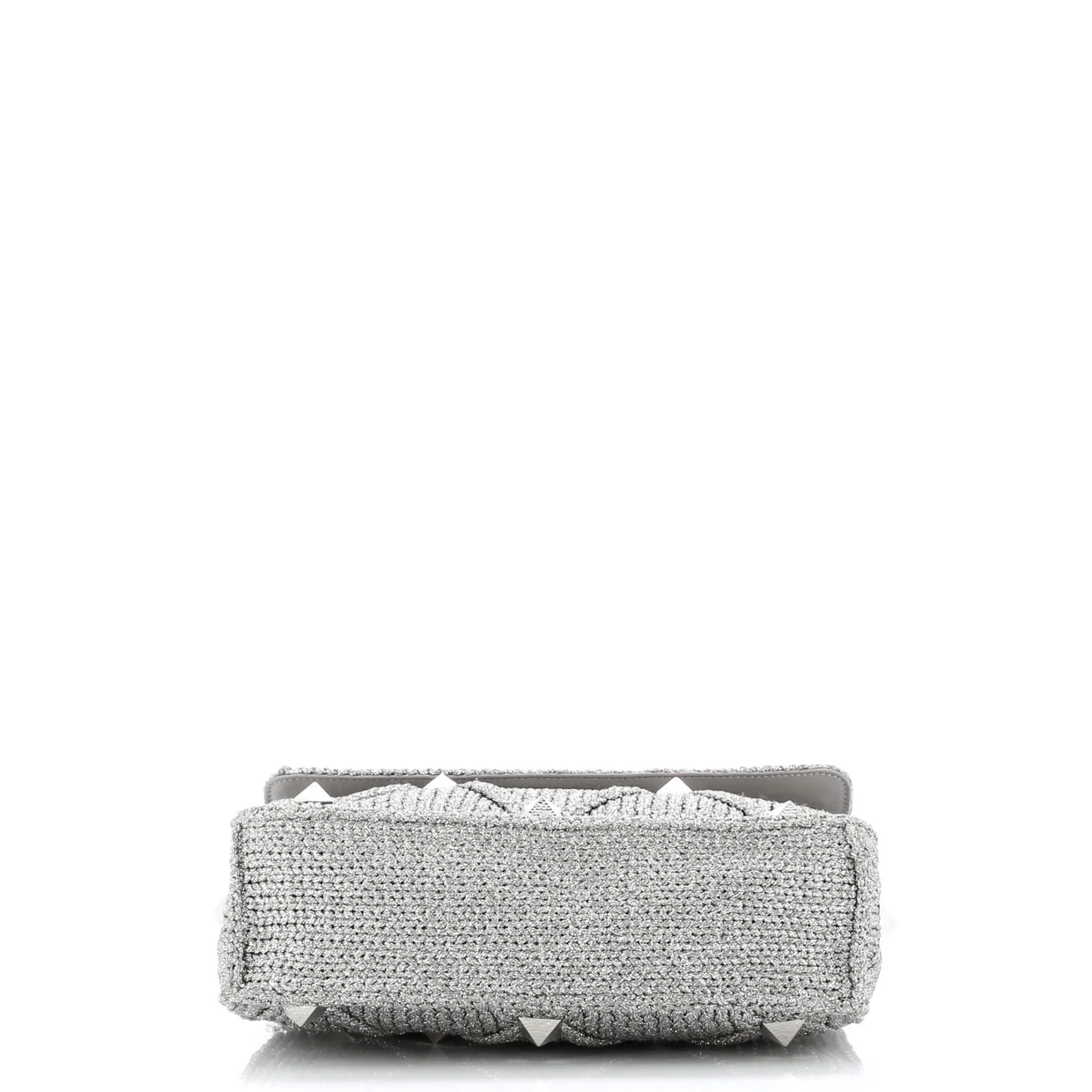 Roman Stud Flap Bag Quilted Knit Large - Deep Luxury