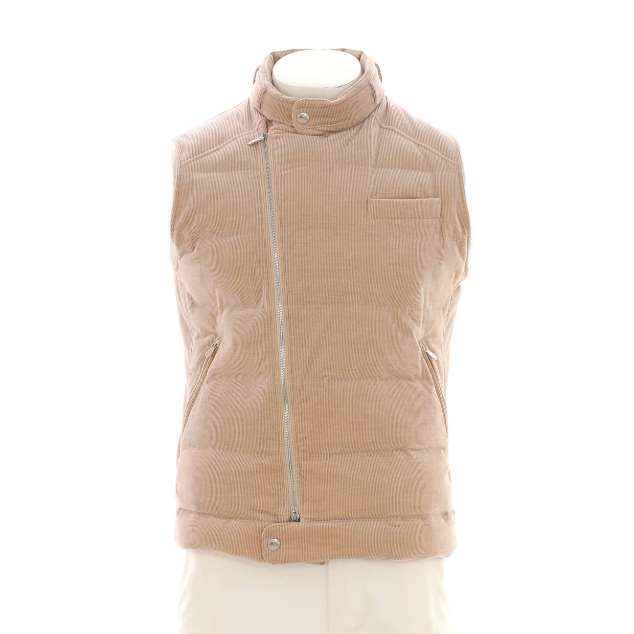 Men's Zip Two Pocket Vest Quilted Corduroy - Deep Luxury