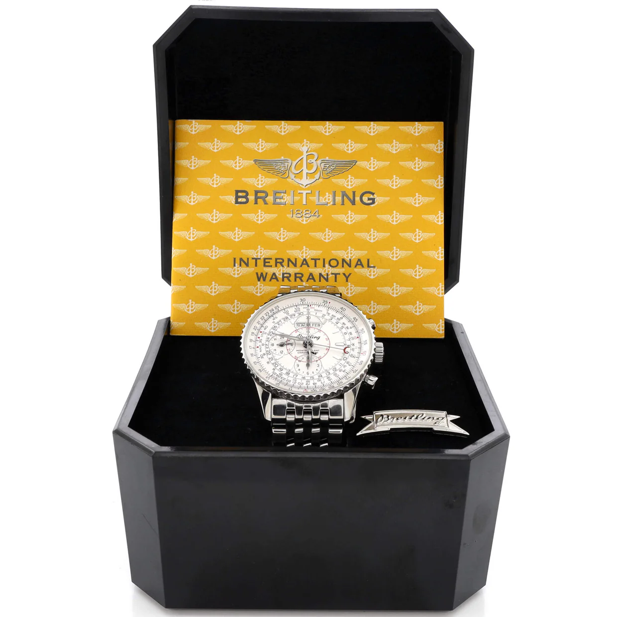 Navitimer Montbrillant Datora Chronograph Automatic Watch Stainless Steel 43 - Deep Luxury