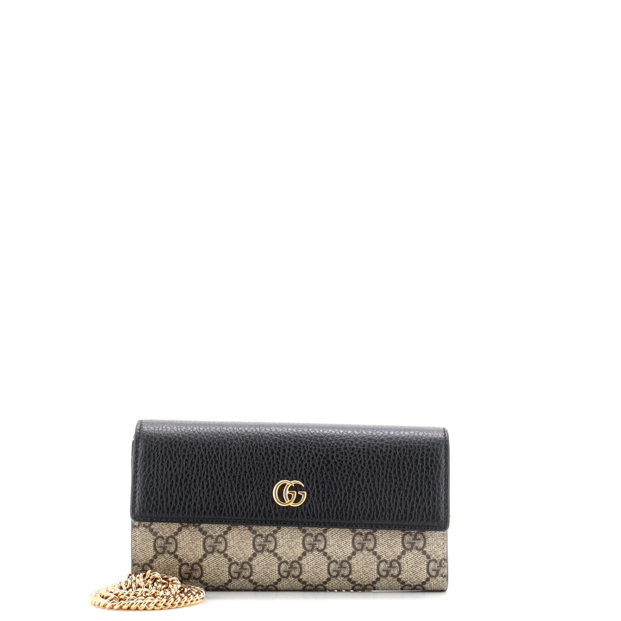 GG Marmont Continental Chain Wallet GG Coated Canvas and Leather - Deep Luxury
