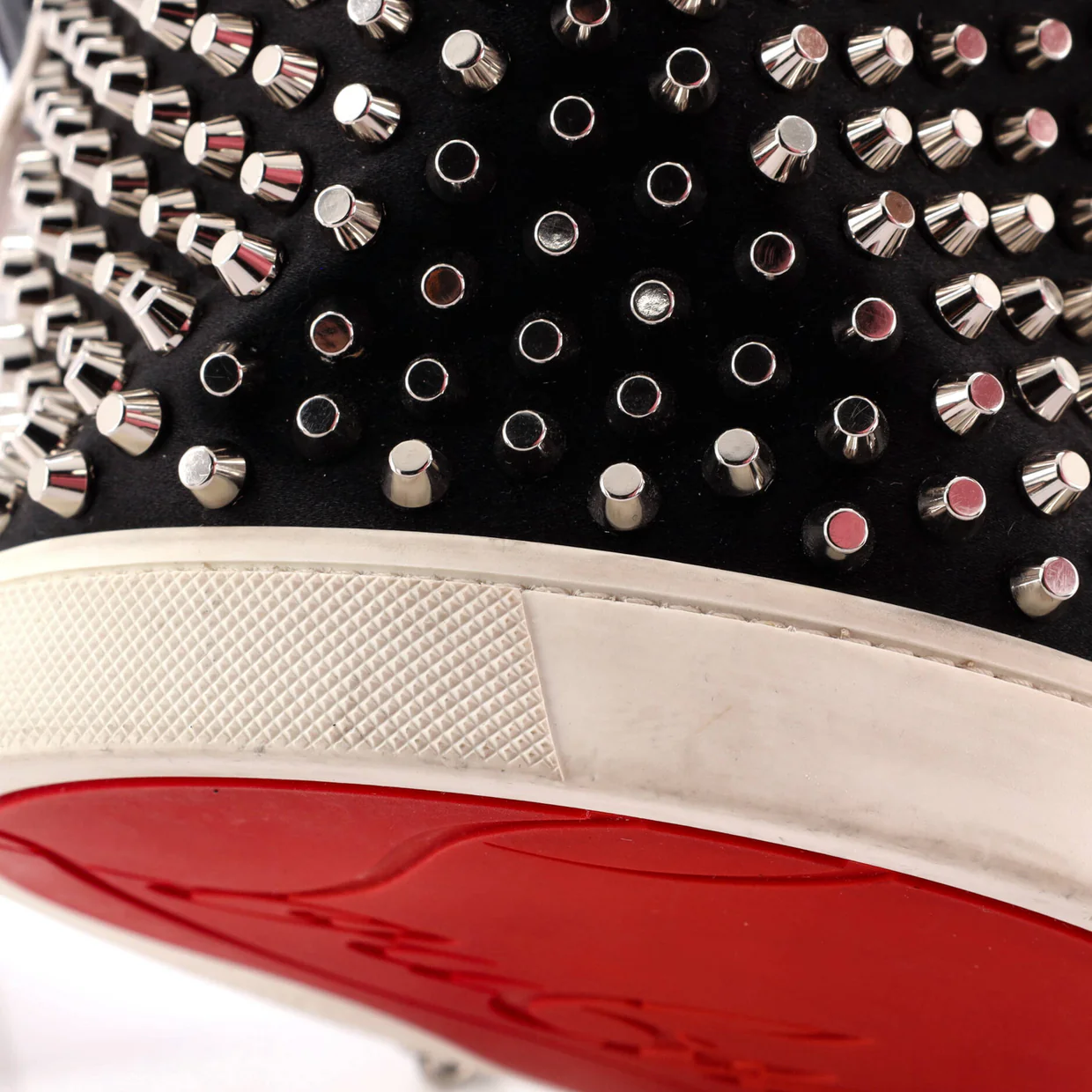 Marie Jane Bucket Bag Studded Satin and Leather - Deep Luxury