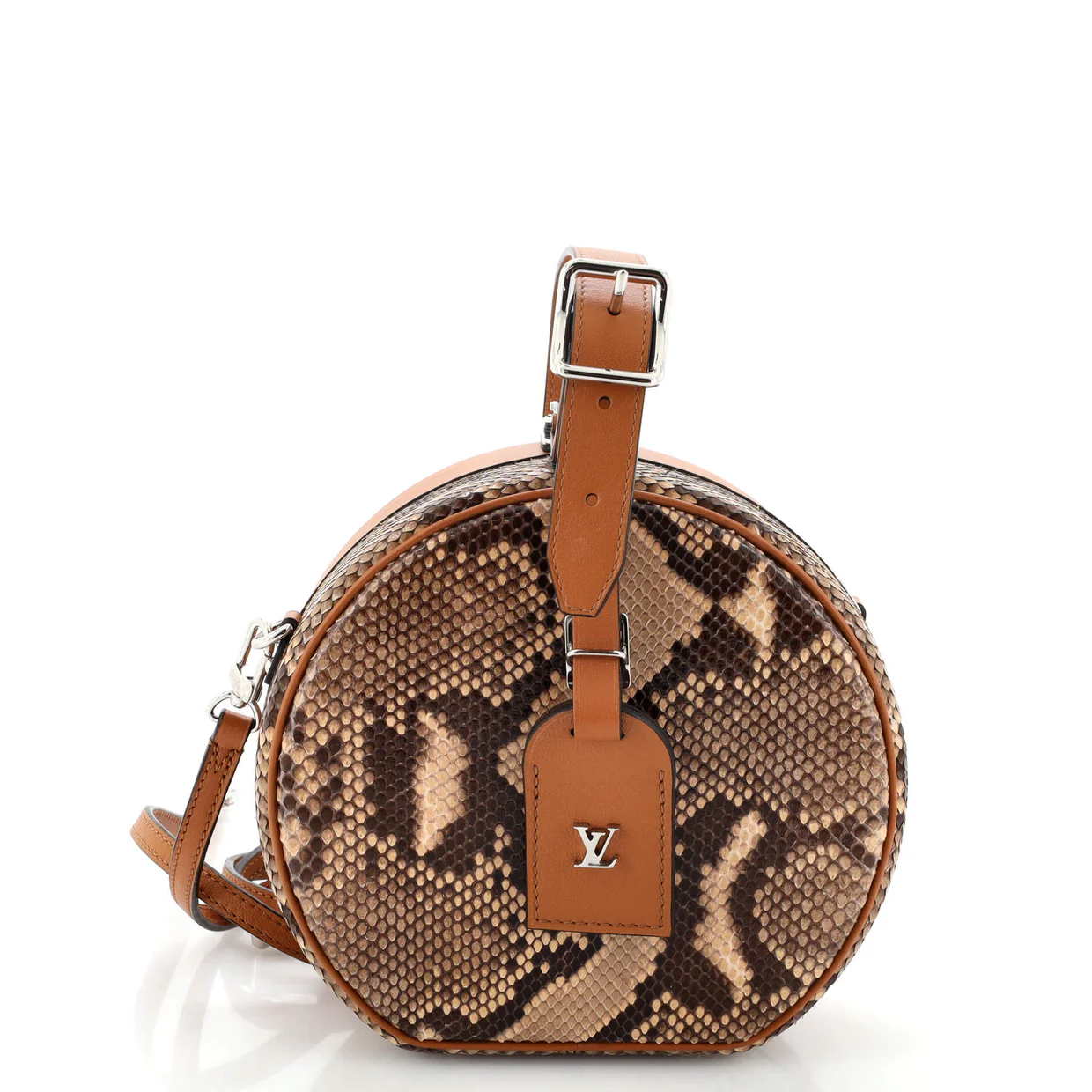 Petite Boite Chapeau Bag Leather and Python - Deep Luxury