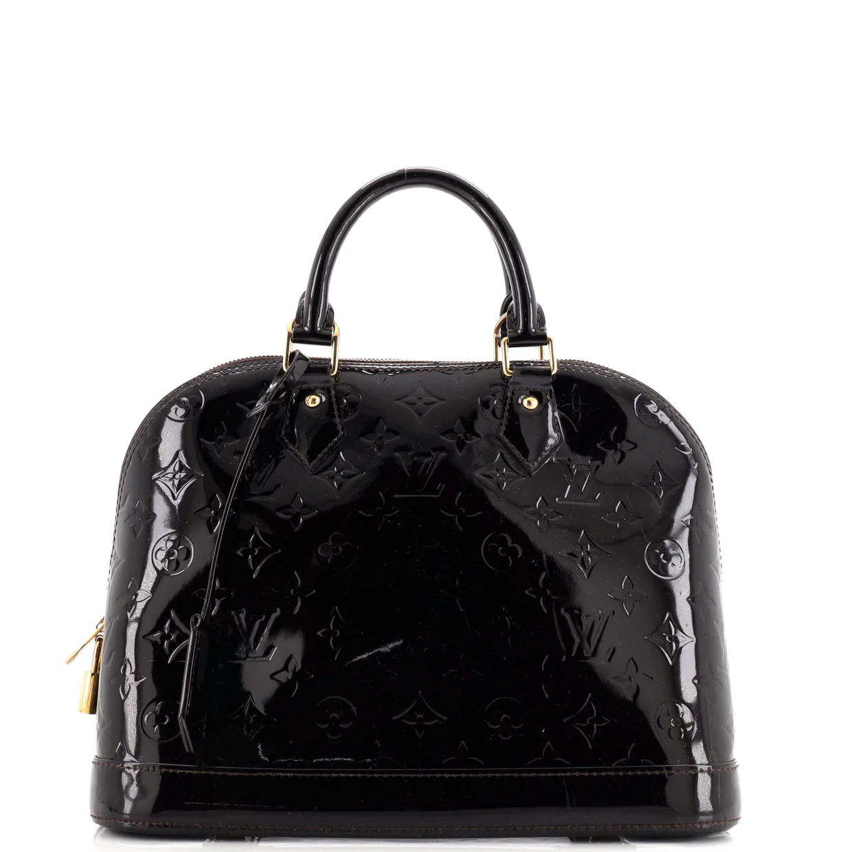 Alma Handbag Monogram Vernis PM - Deep Luxury