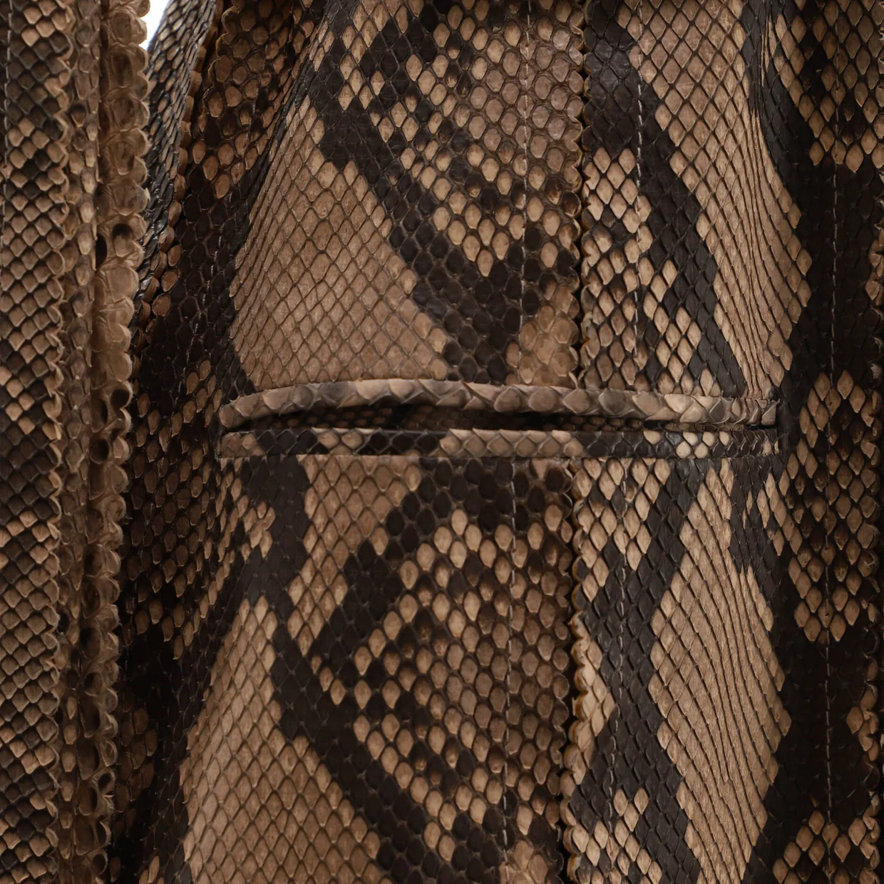 Women's Belted Button Up Coat Python - Deep Luxury