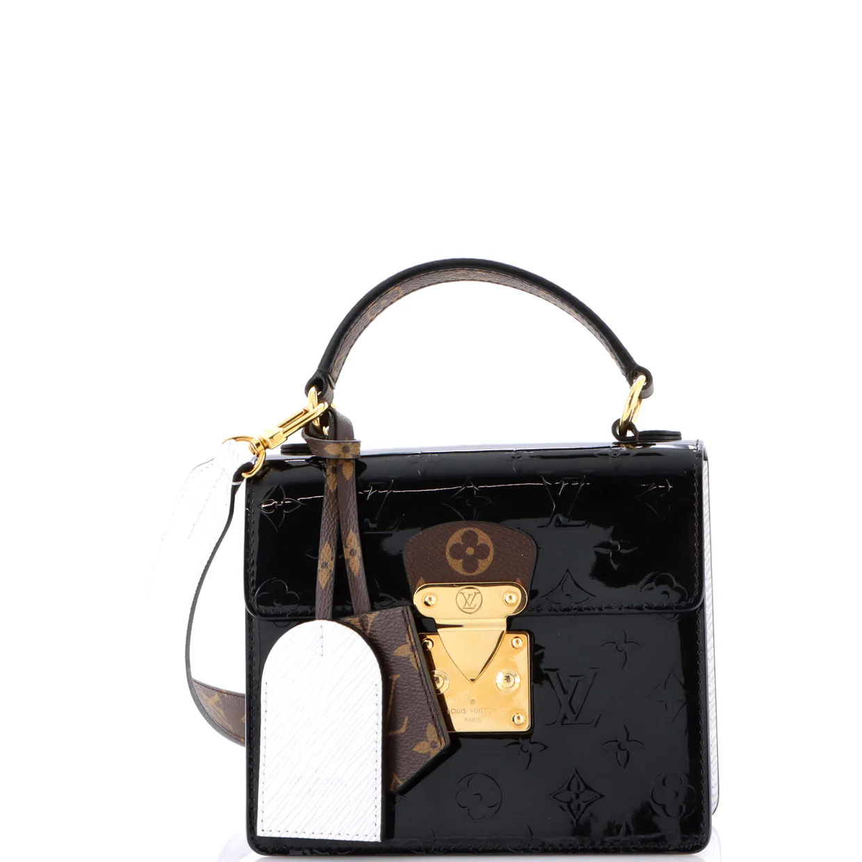 Spring Street NM Handbag Monogram Vernis with Monogram Canvas and Epi Leather - Deep Luxury