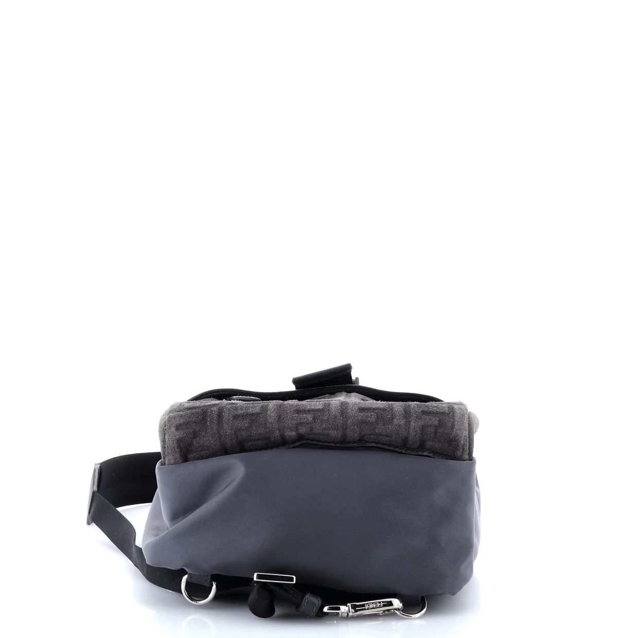 Fendiness Backpack Zucca Suede and Nylon Small - Deep Luxury