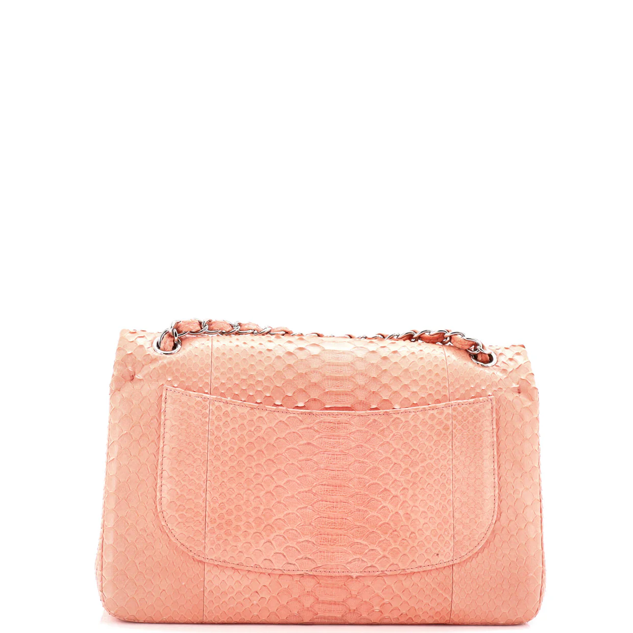 Classic Double Flap Bag Python Jumbo - Deep Luxury