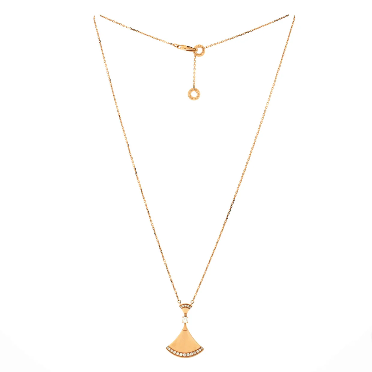 Divas' Dream Pendant Necklace 18K Rose Gold with Diamonds Large - Deep Luxury