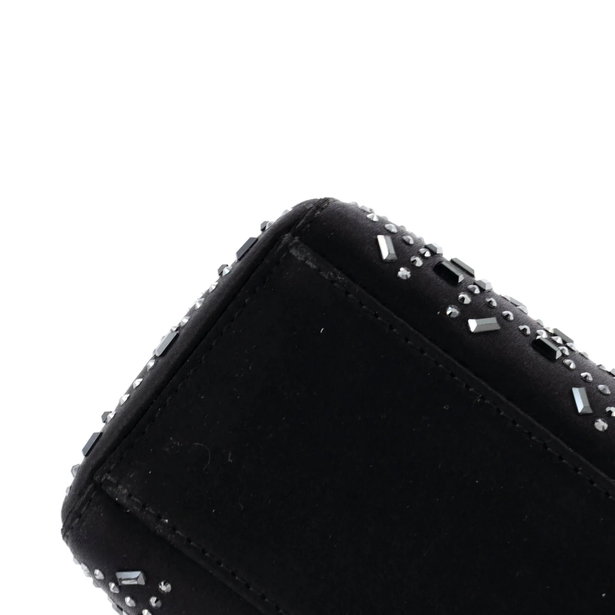 Lady Dior Bag Crystal Embellished Cannage Quilt Satin Mini - Deep Luxury