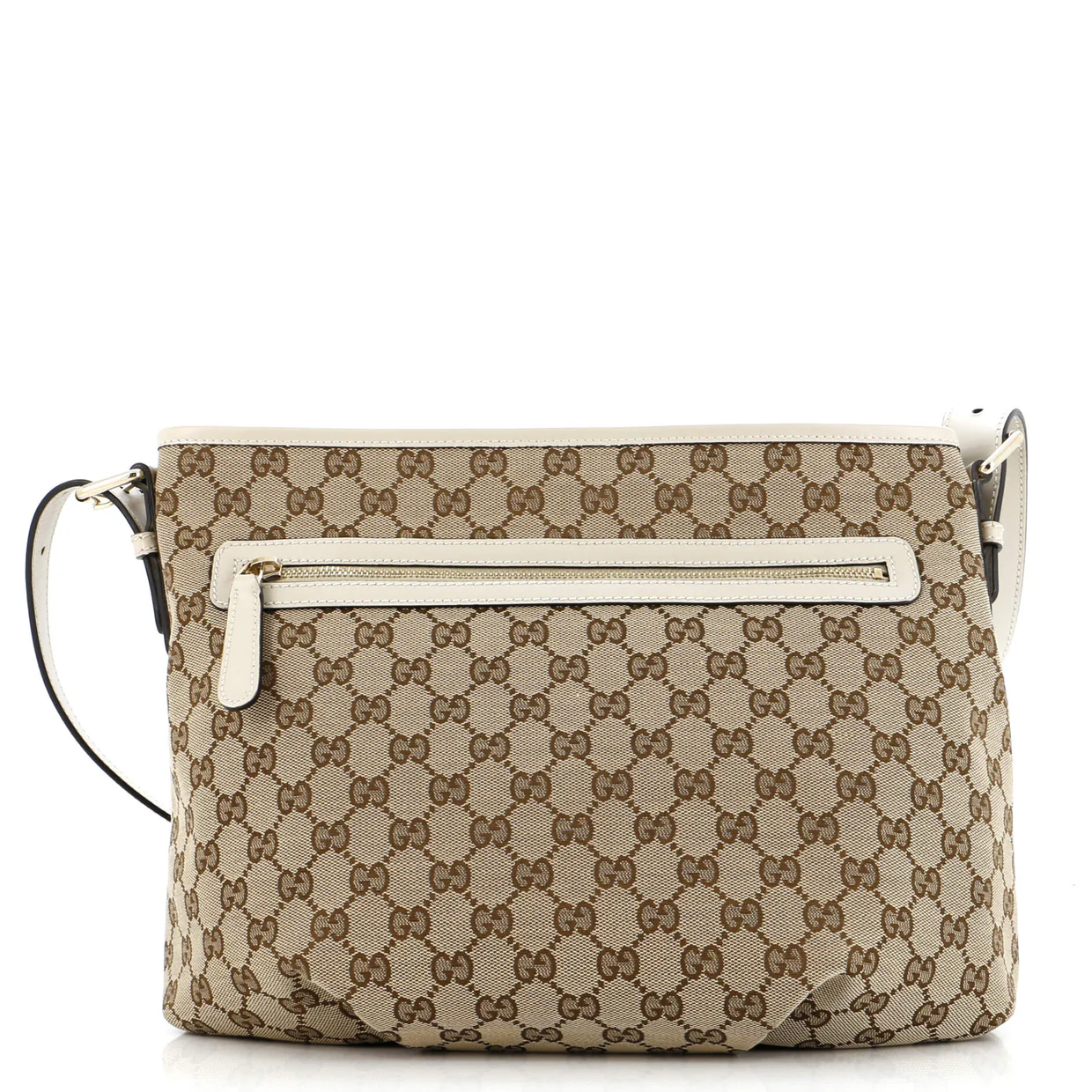 Front Zip Messenger GG Canvas Medium - Deep Luxury