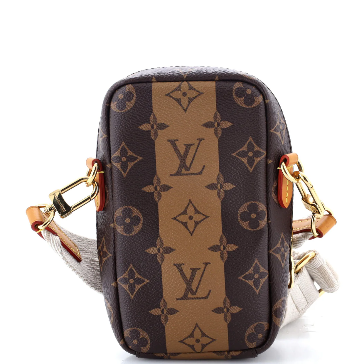 Nigo Flap Double Phone Pouch Limited Edition Stripes Monogram Canvas - Deep Luxury