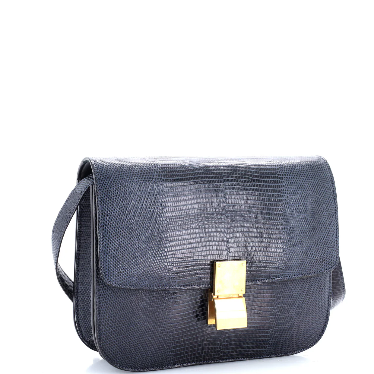 Classic Box Bag Lizard Medium - Deep Luxury