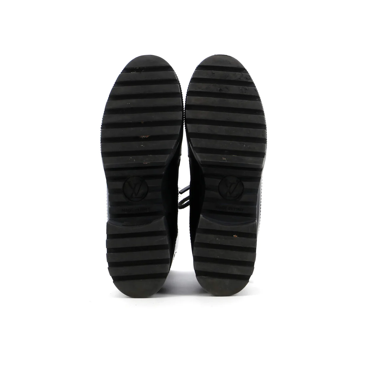 Women's Laureate Platform Desert Boots Limited Edition World Tour Suede with Monogram Canvas and Leather - Deep Luxury